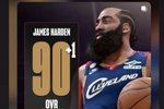 能力值升至90！哈登INS转发2K官方动态