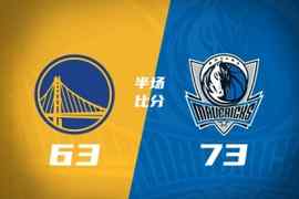 半场战报-独行侠73-63勇士 加福德14+5 弗拉格14分 波杰姆10+5