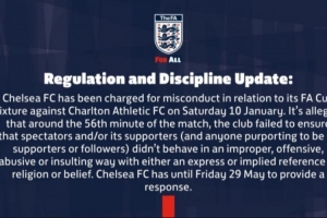 英足总官方:对阵查尔顿时切尔西球迷有不当行为,对他们提出指控