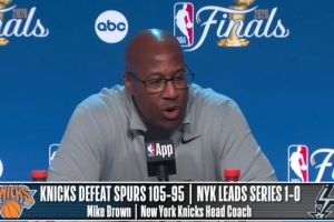 【完整版】迈克·布朗:我向裁判道歉了&我不应抱怨 布伦森是MVP