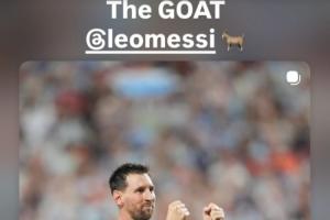贝克汉姆发社媒@梅西：The GOAT?，恭喜你朋友，惊人的成就