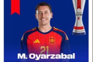半场2射1传！官方：奥亚萨瓦尔获评西班牙4-0沙特全场最佳