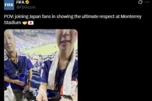 被批作秀!FIFA官方账号还在宣传:第一视角加入日本球迷赛后清理